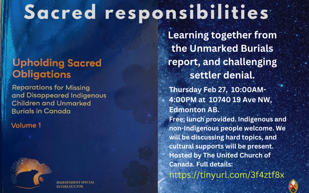 Invitation: learning from the Unmarked Burials report