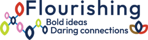 Text: Flourishing, bold ideas daring connections